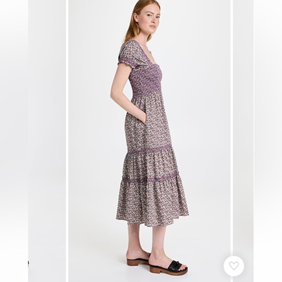 NWT OPT (one pretty thing/o.p.t.) shirred dress in size M - Picture 3 of 6